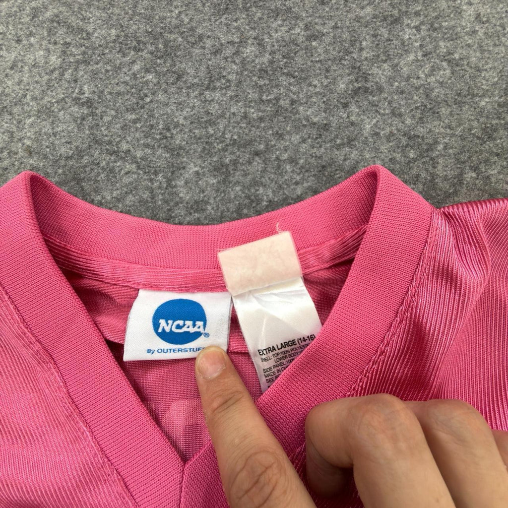Pink and White Vintage 90s ‘Wisconsin’ NFL Jersey