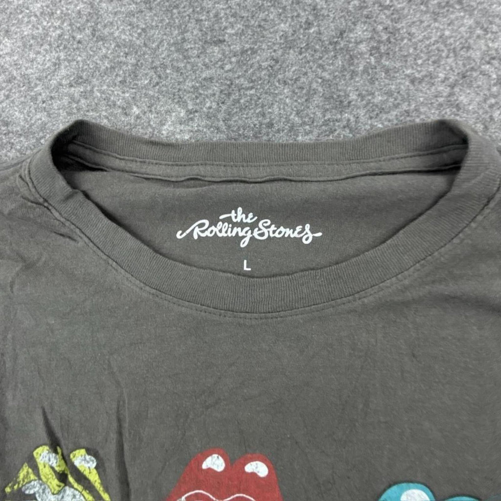 Grey Rolling Stones graphic tee