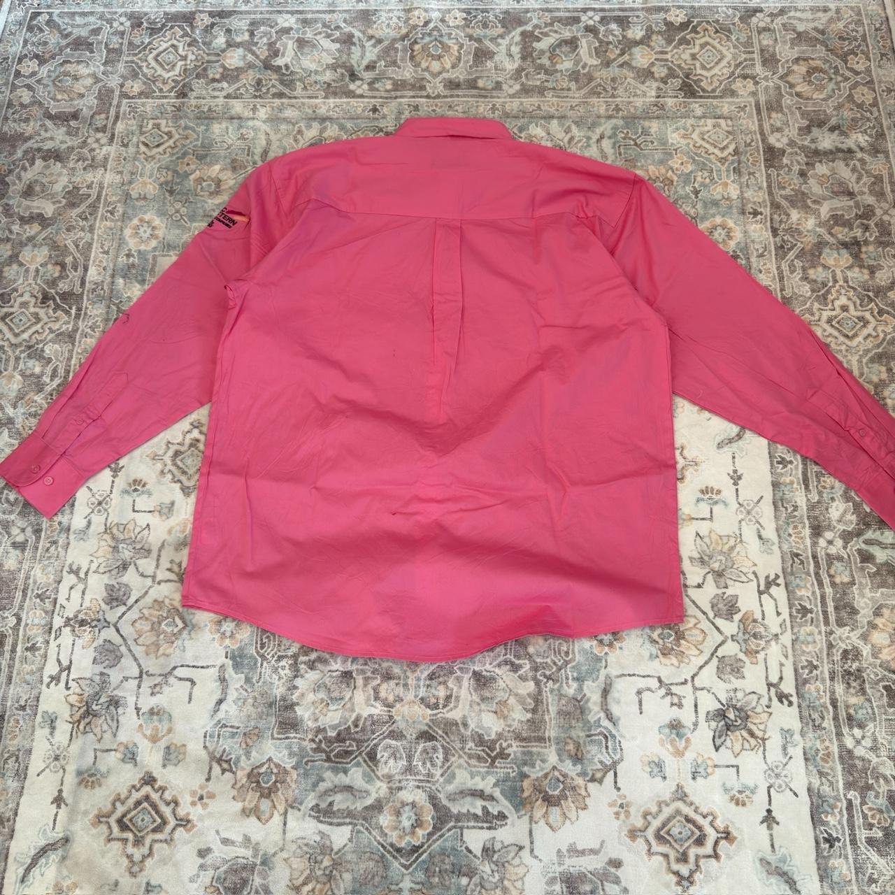 Wrangler Hot Pink Button-up Long-sleeved Shirt Size XL