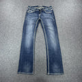 Blue Rock & Roll Cowgirl women's Y2K low-waist bootcut jeans #bootcutjeans