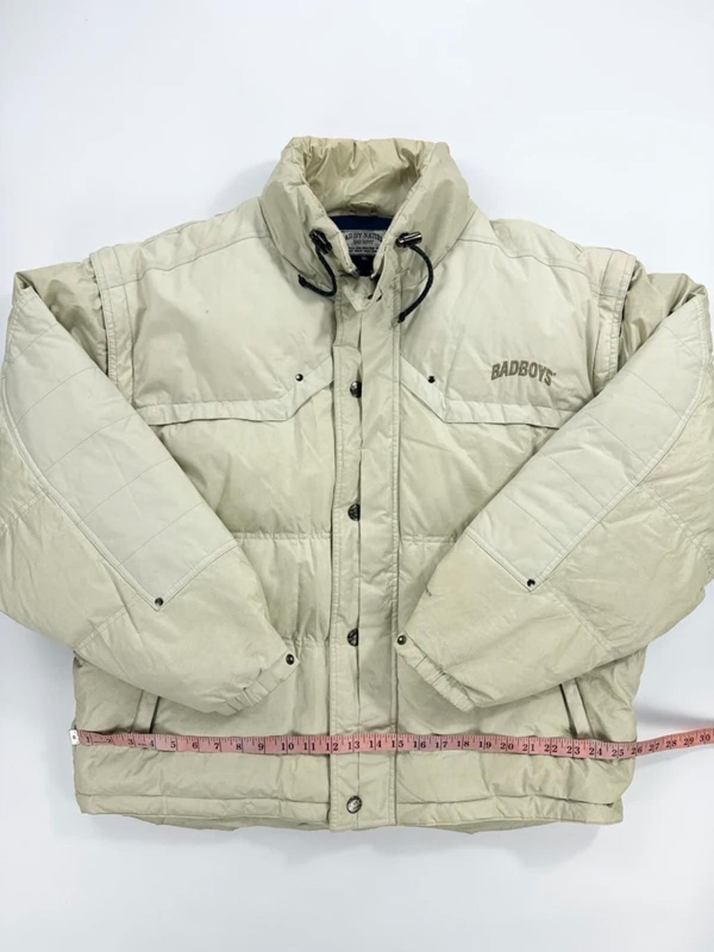 Bad Boys Vintage Puffer Jacket Cream