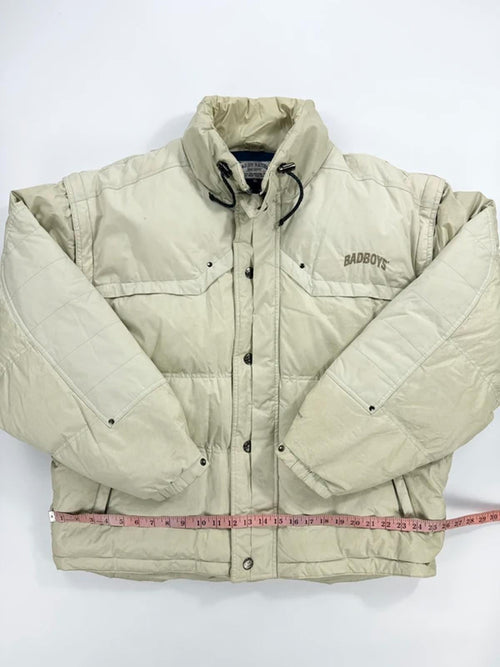 Bad Boys Vintage Puffer Jacket Cream