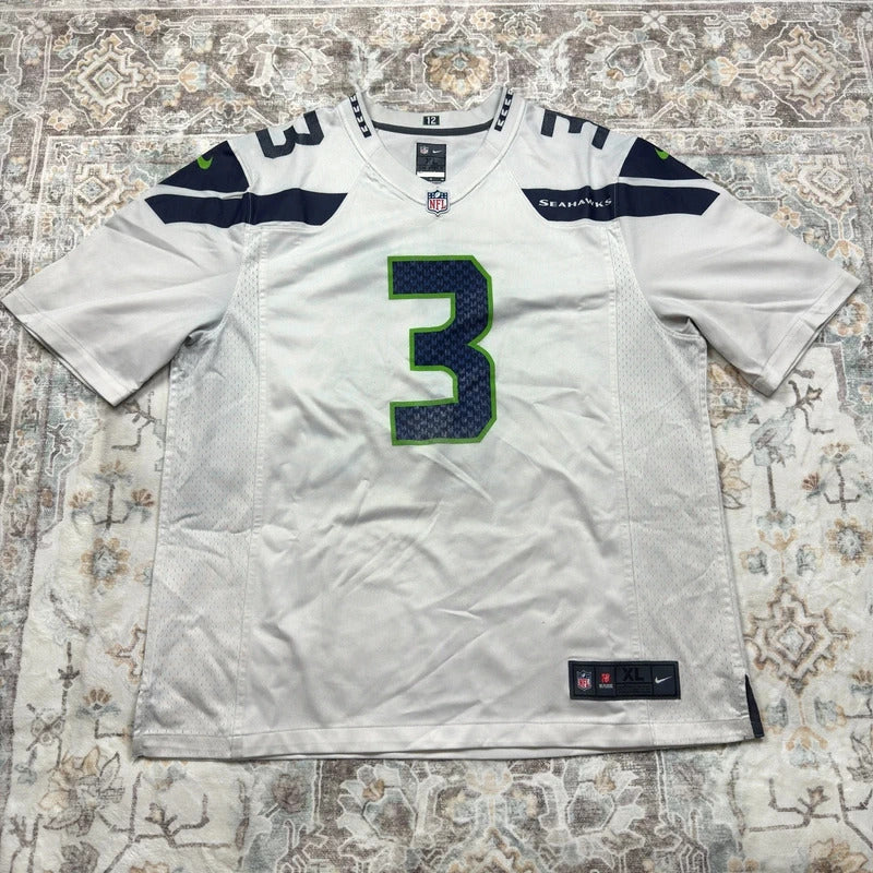 Nike NFL Seattle Seahawks Wilson Jersey in White Size XL