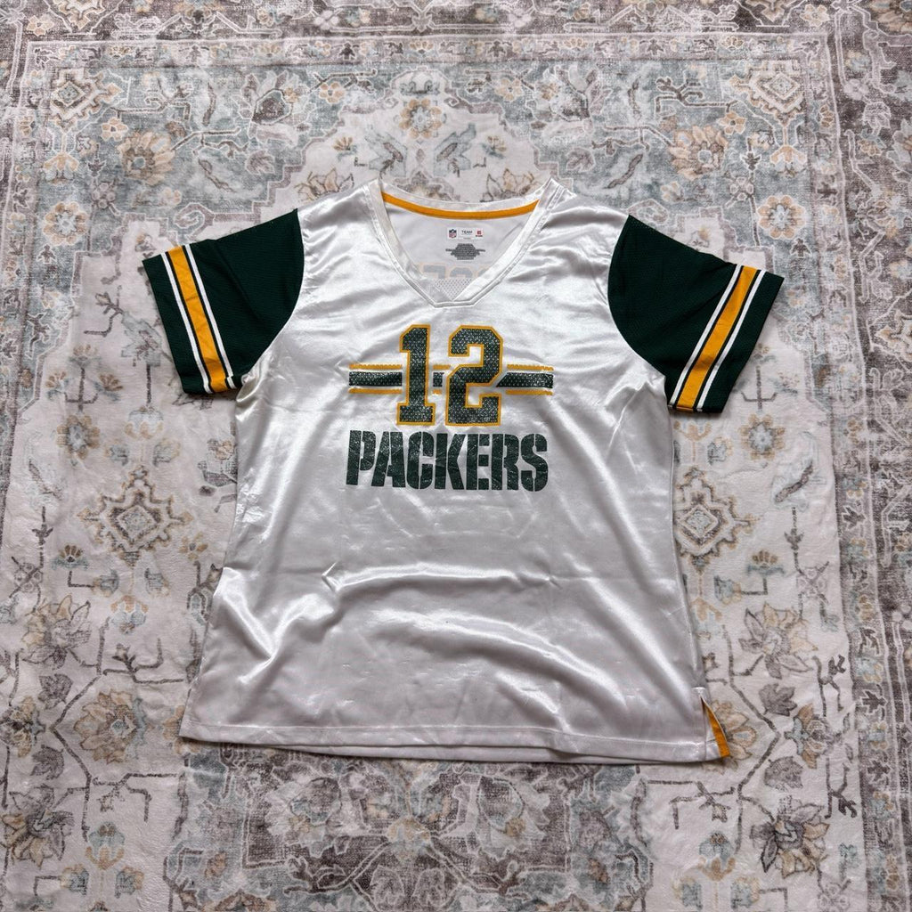 NFL Green Bay Packers Aaron Rodgers Women’s Jersey in White Size XXL