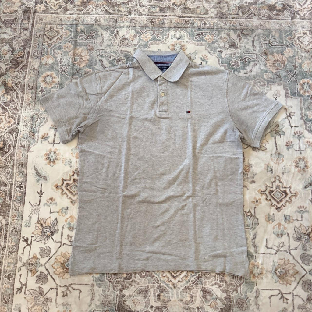 Tommy Hilfiger Polo Shirt in Light Gray Size XL