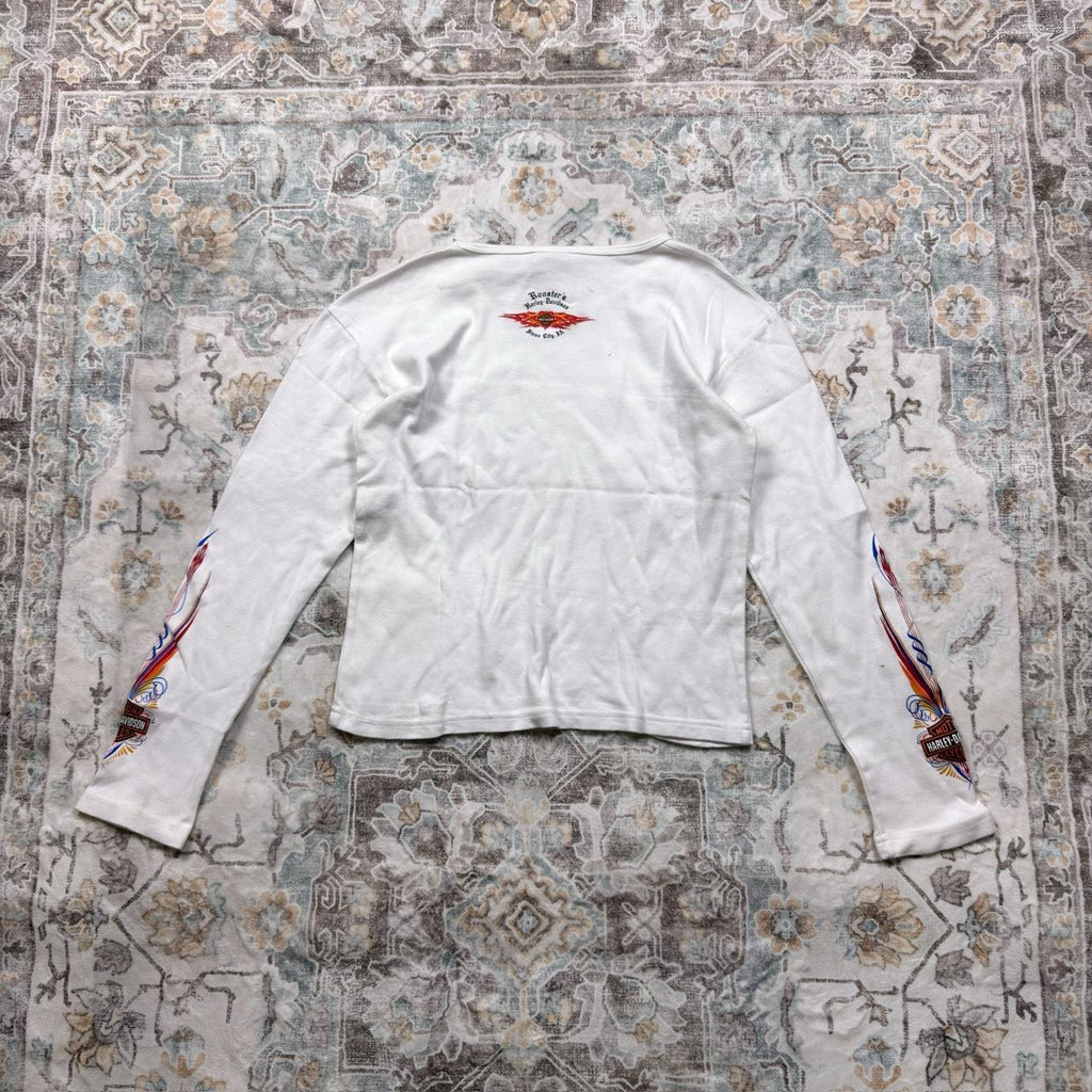 Harley Davidson Long-sleeved Shirt in White Size XL
