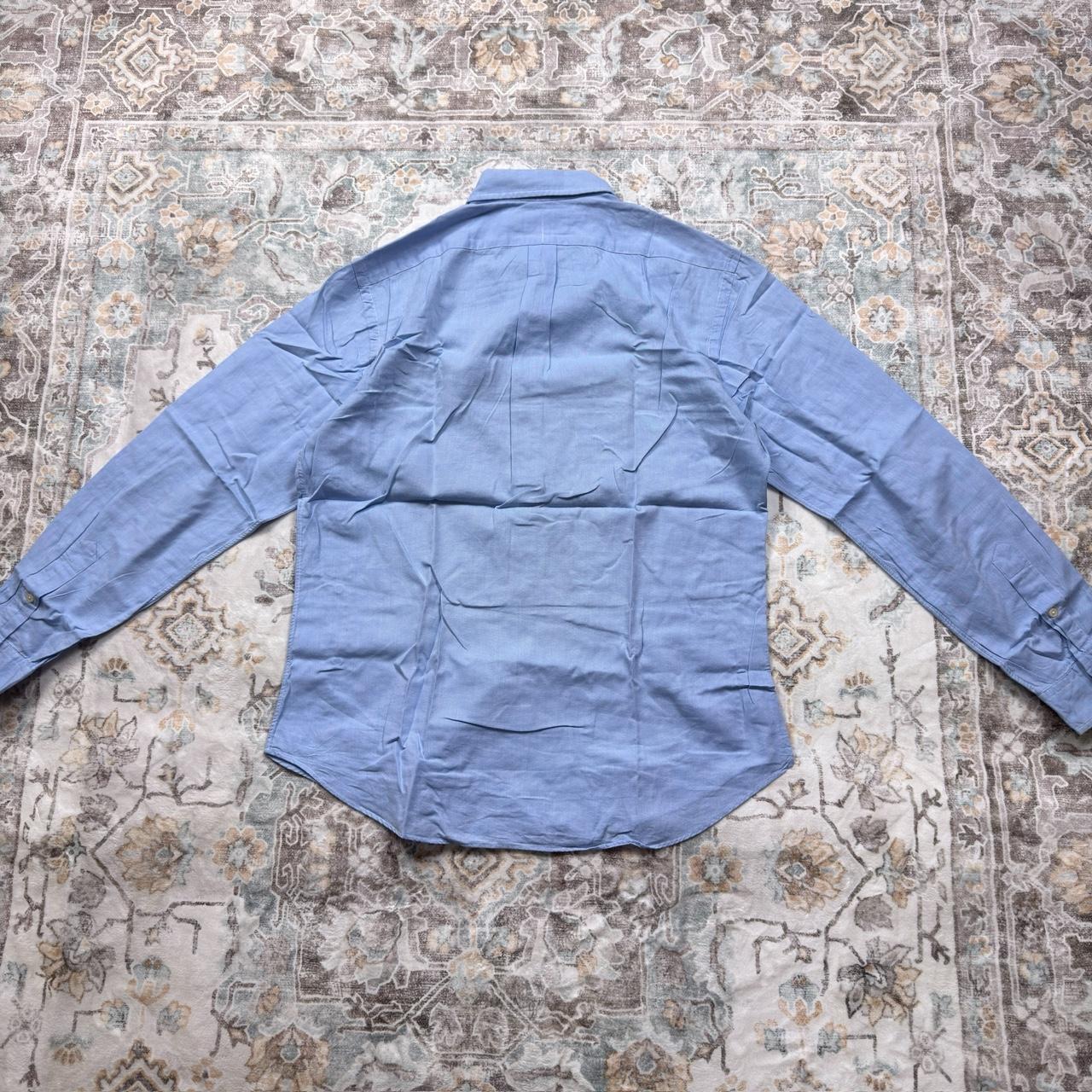 Ralph Lauren Slim Fit Chambray Oxford Long-sleeve Button-up Shirt in Blue Size L