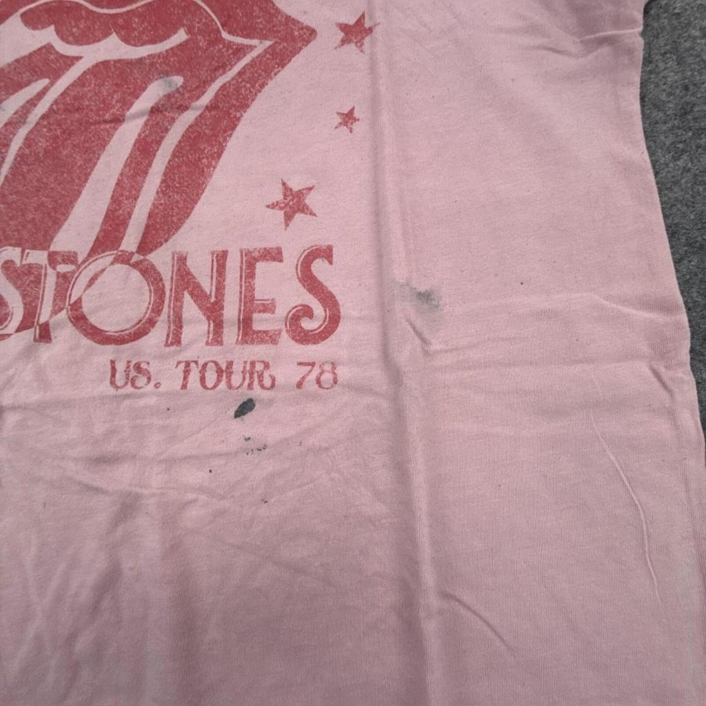 Pink Rolling Stones graphic tee