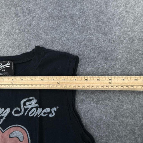 Black Rolling Stones sleeveless top