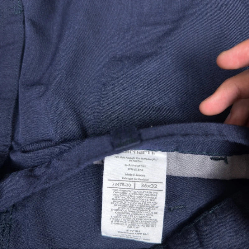 Carhartt Chino Trousers in Navy Blue W36 L32