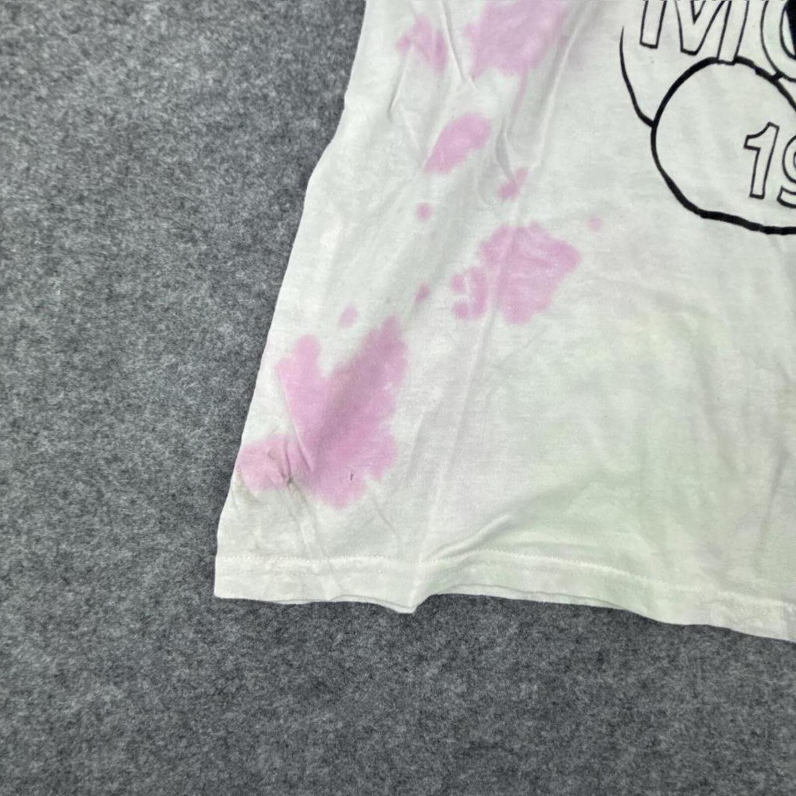 Disney Mickey Mouse tie dye shirt - white and pink
