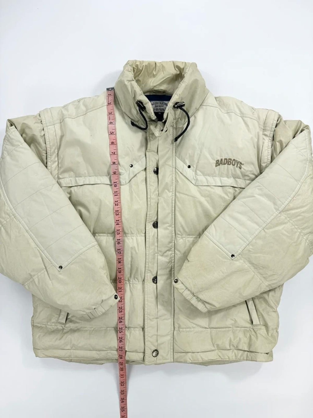 Bad Boys Vintage Puffer Jacket Cream