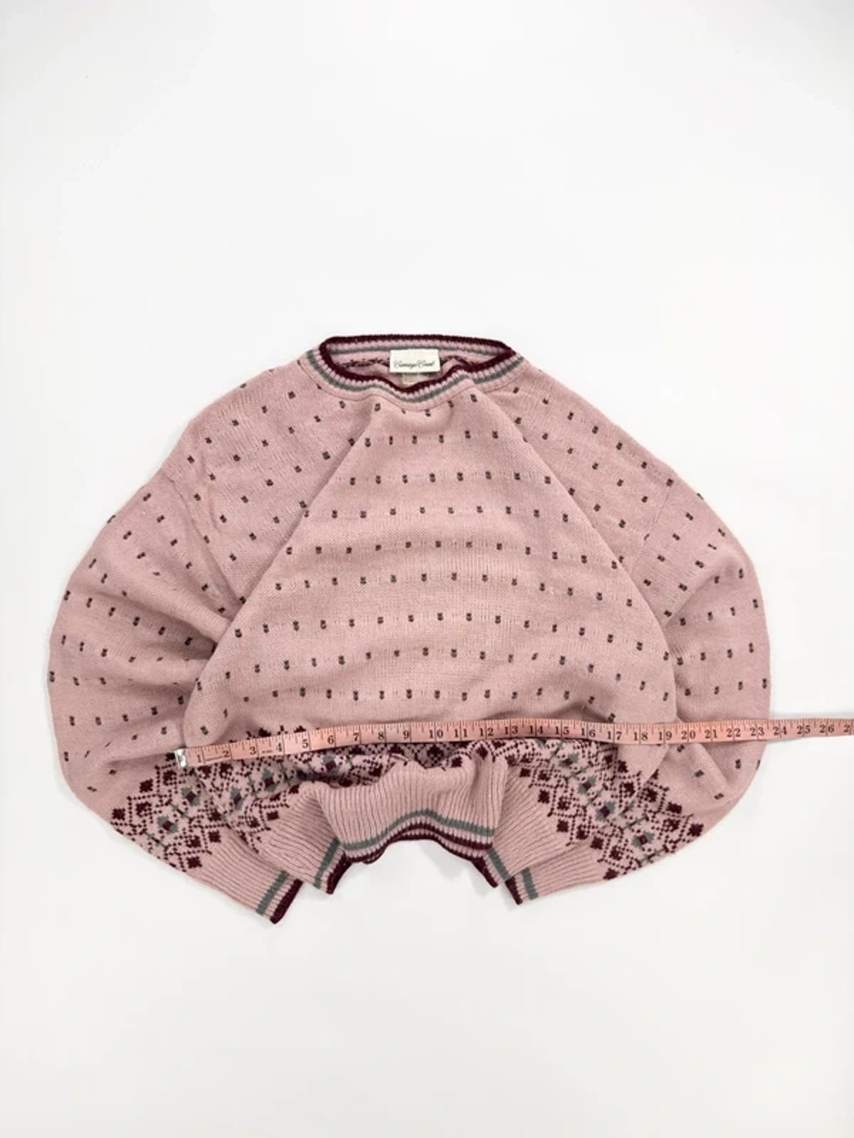 Carriage Court Vintage Knit Jumper Pink Pattern