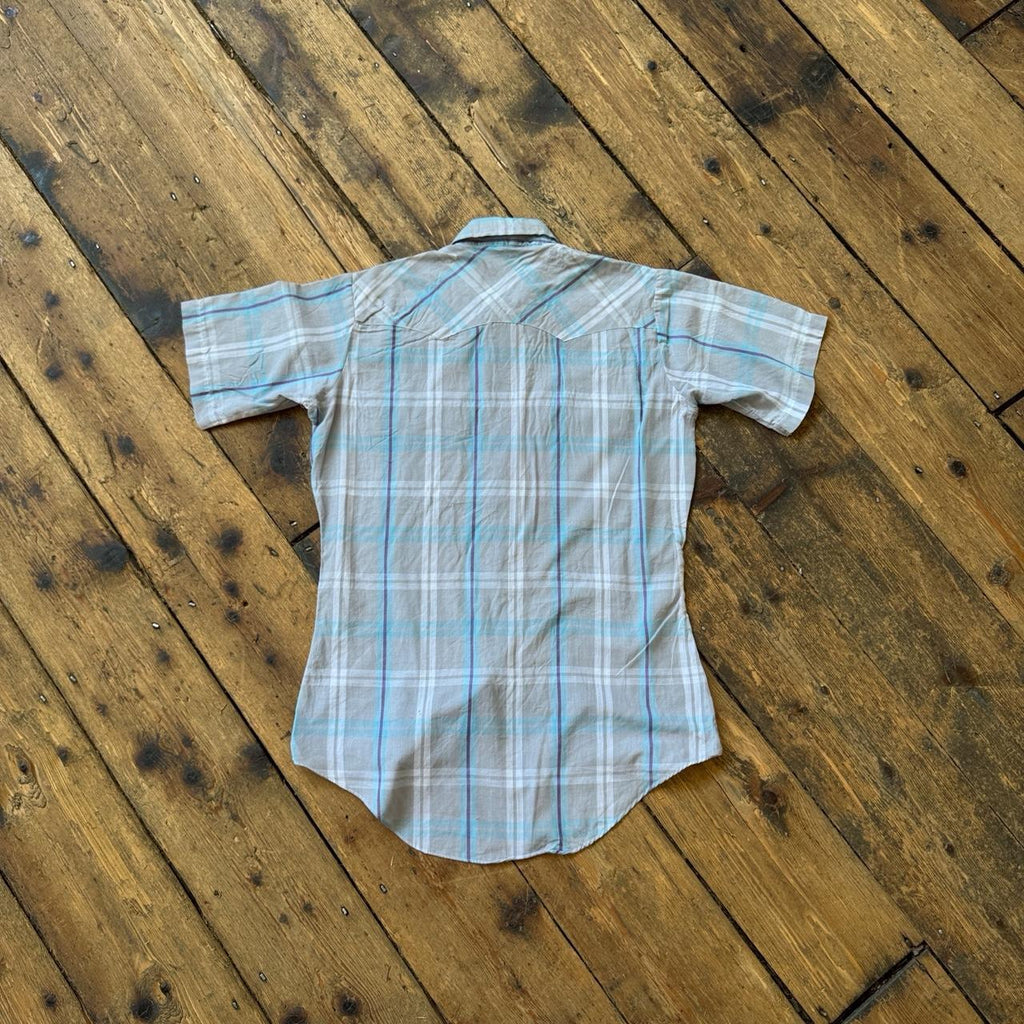 Levi's The Cowboy’s Tailor Blue and Gray Plaid Button-up Shirt Size M