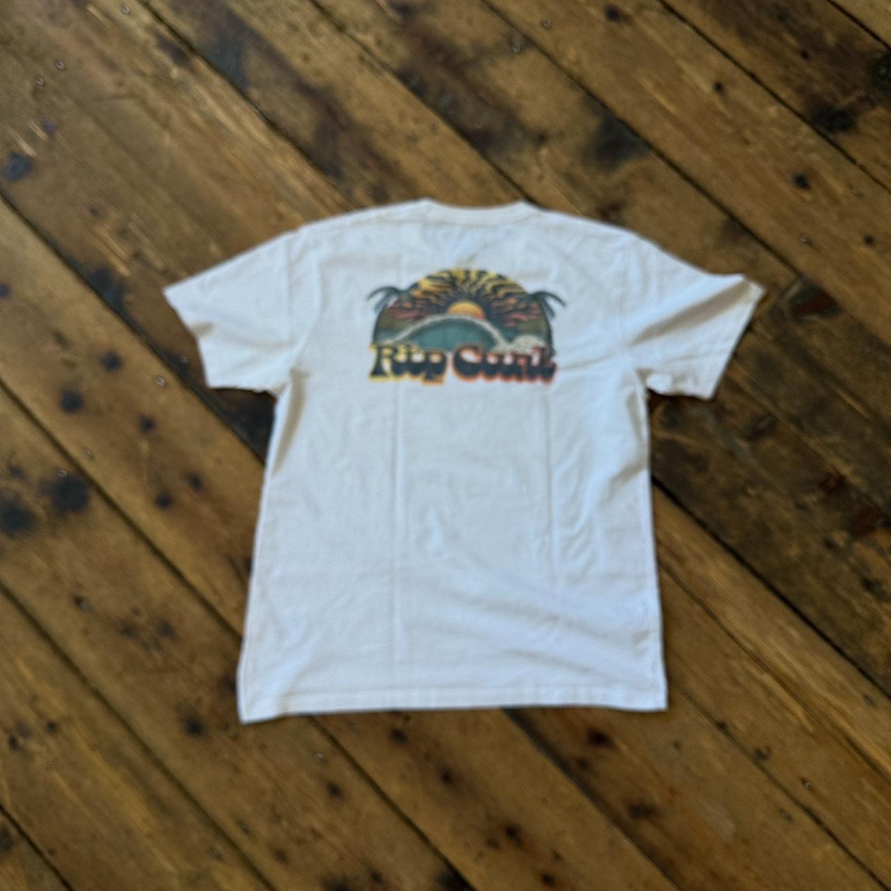 Rip Curl The Search White Graphic T-Shirt Standard Fit Size M