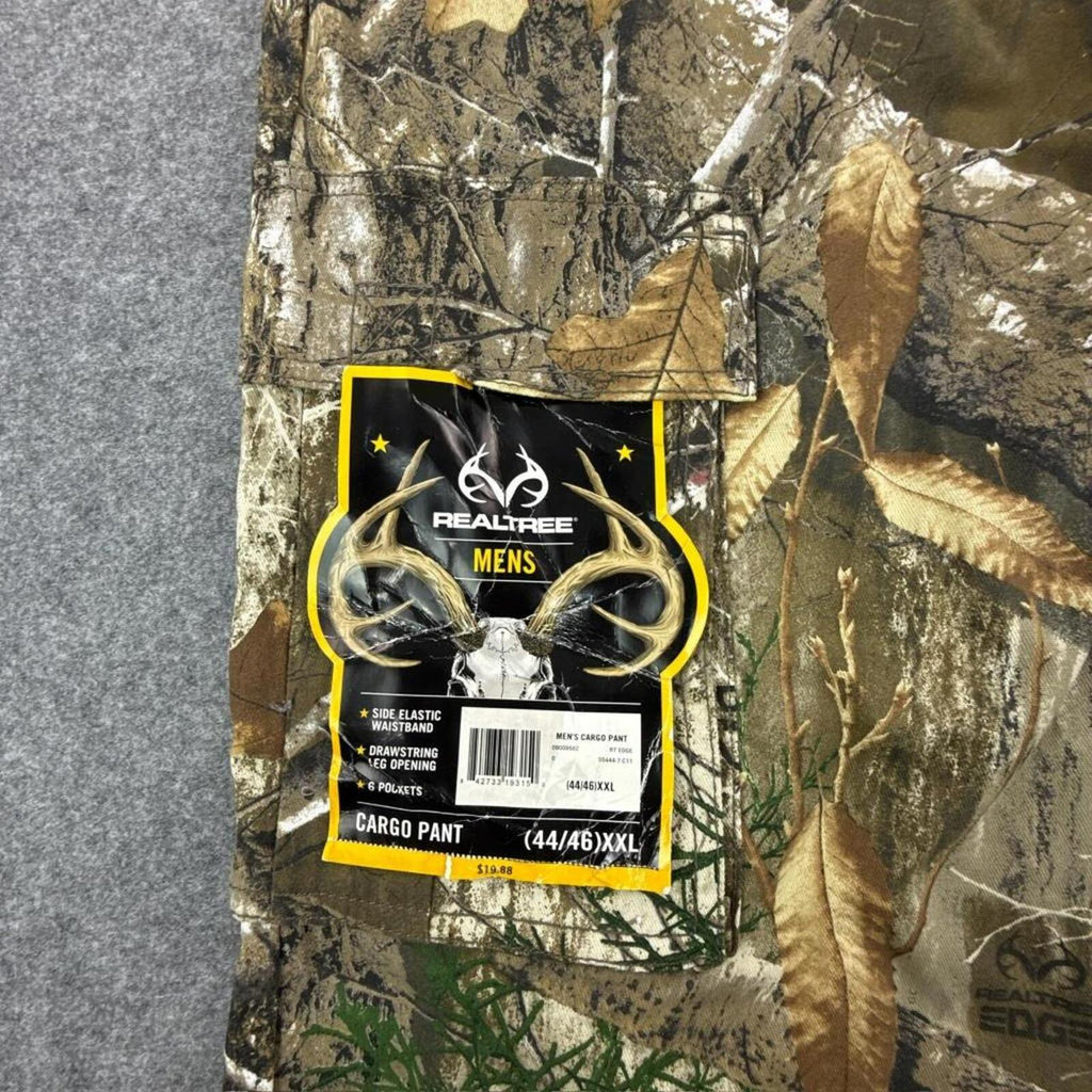 Real Tree camo cargo pants with adjustable waist, new with tag #camouflage