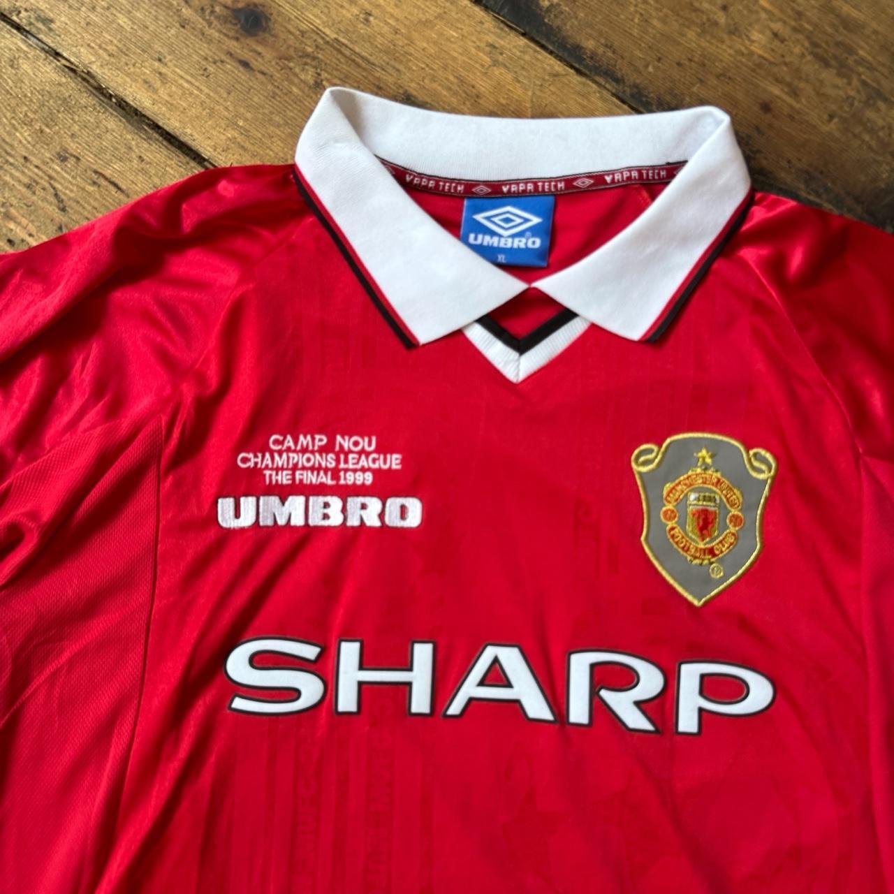 Vintage Umbro Manchester United Champions League The Final 1999 Jersey Size XL