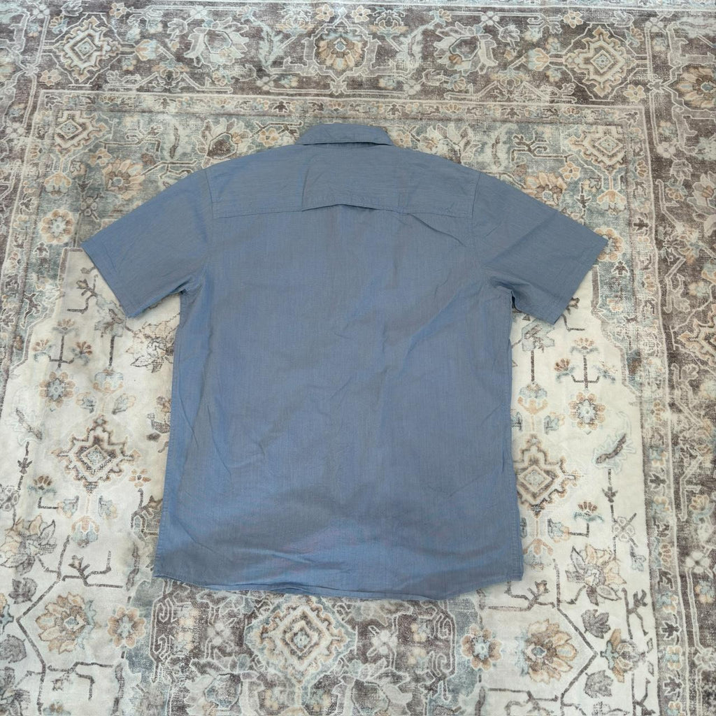 Wrangler Regular Fit Blue Button-up Shirt Size M