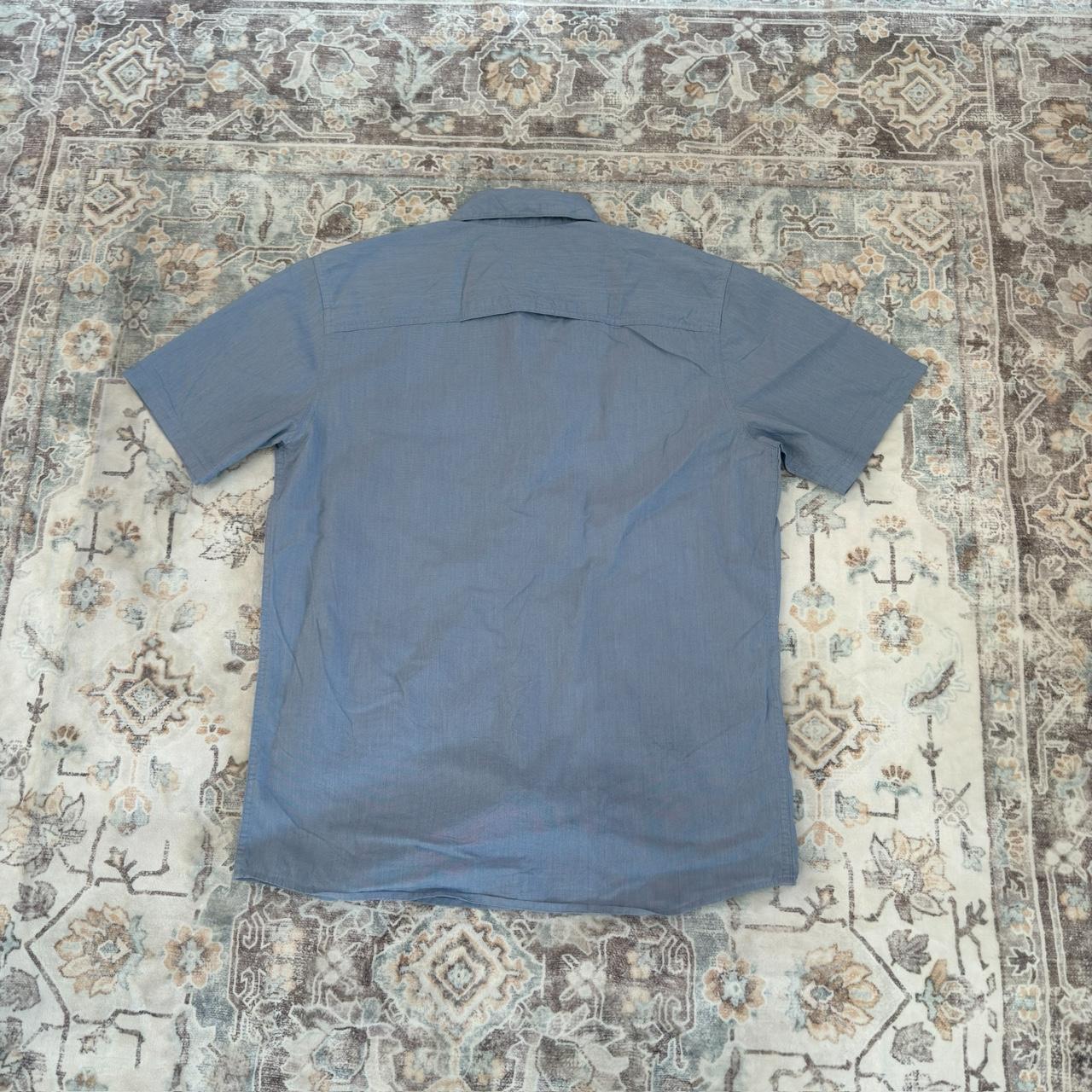 Wrangler Regular Fit Blue Button-up Shirt Size M