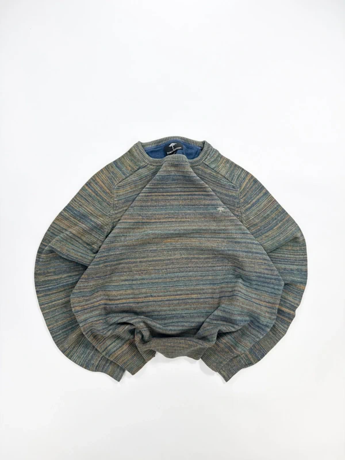Fynch-Hatton Knit Sweater Green Blue Marl