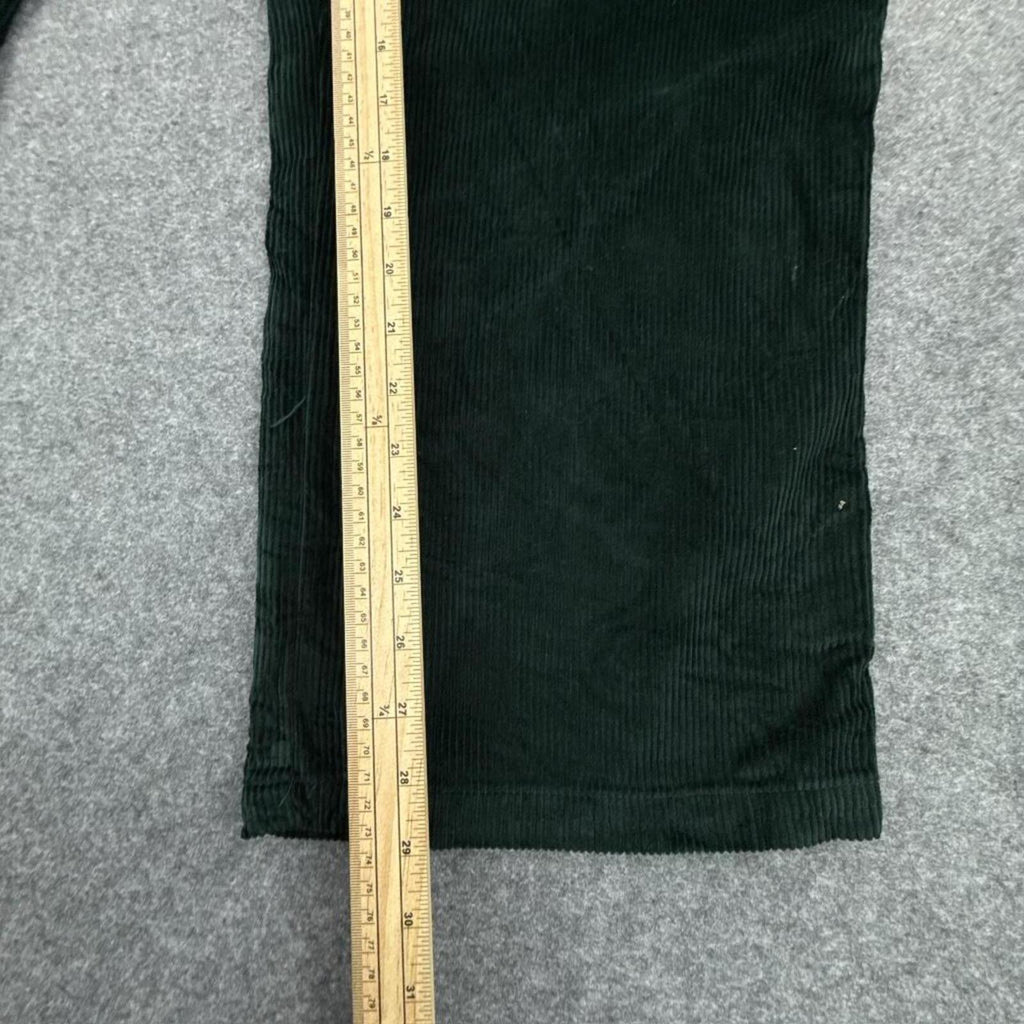 Emerald Green corduroy straight leg trousers