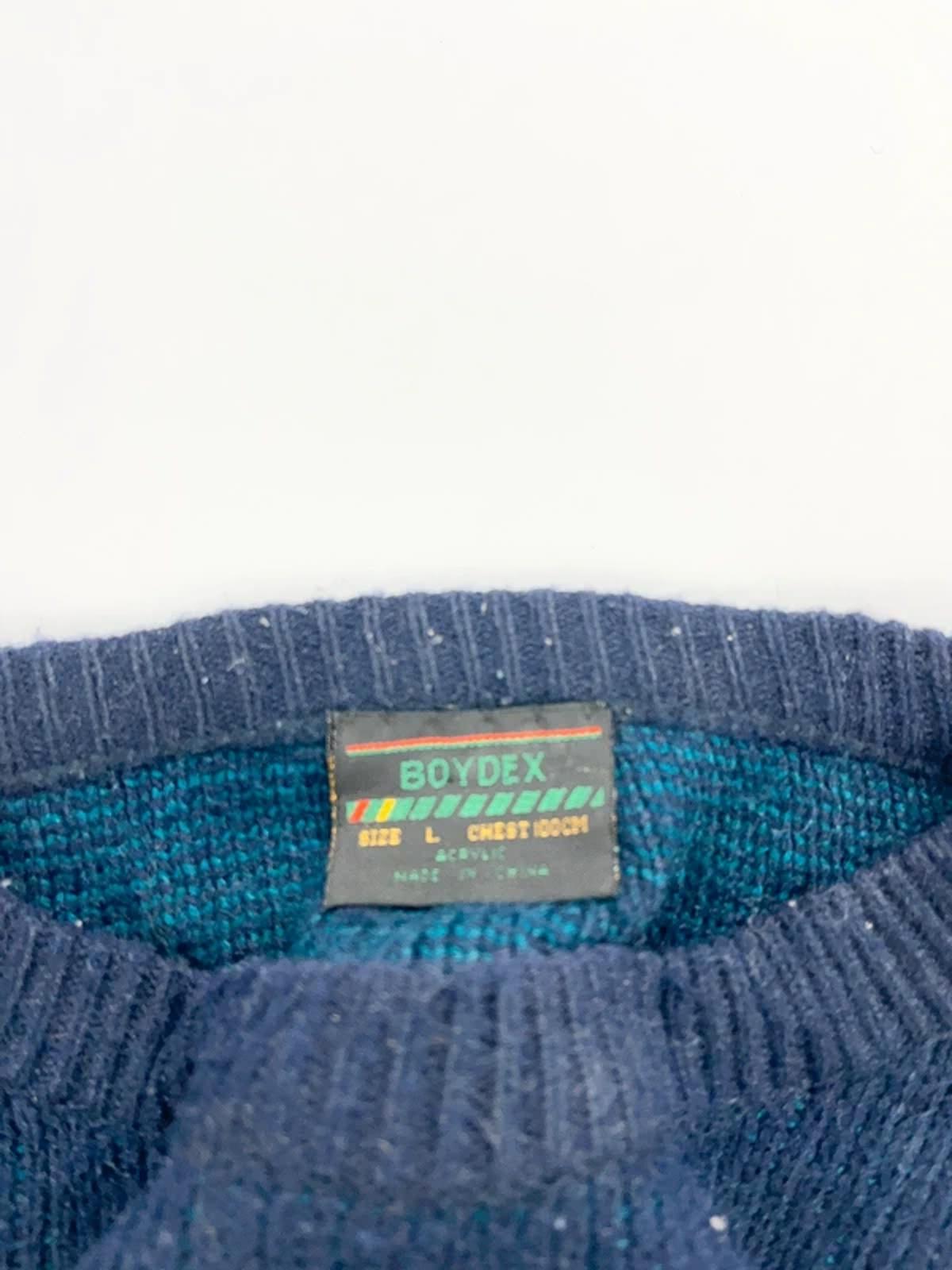 Boydex Vintage Knit Jumper Navy Fair Isle Pattern