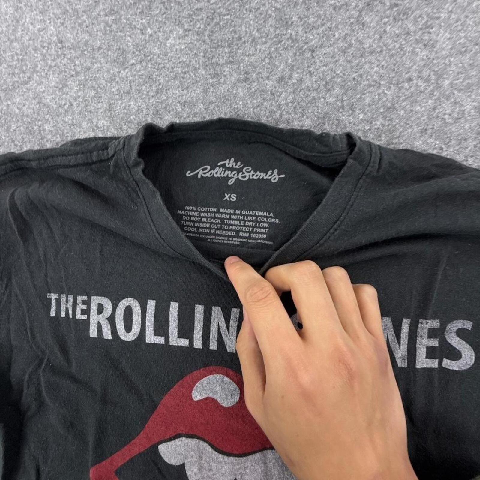 Black Rolling Stones 1975 US Tour T-shirt