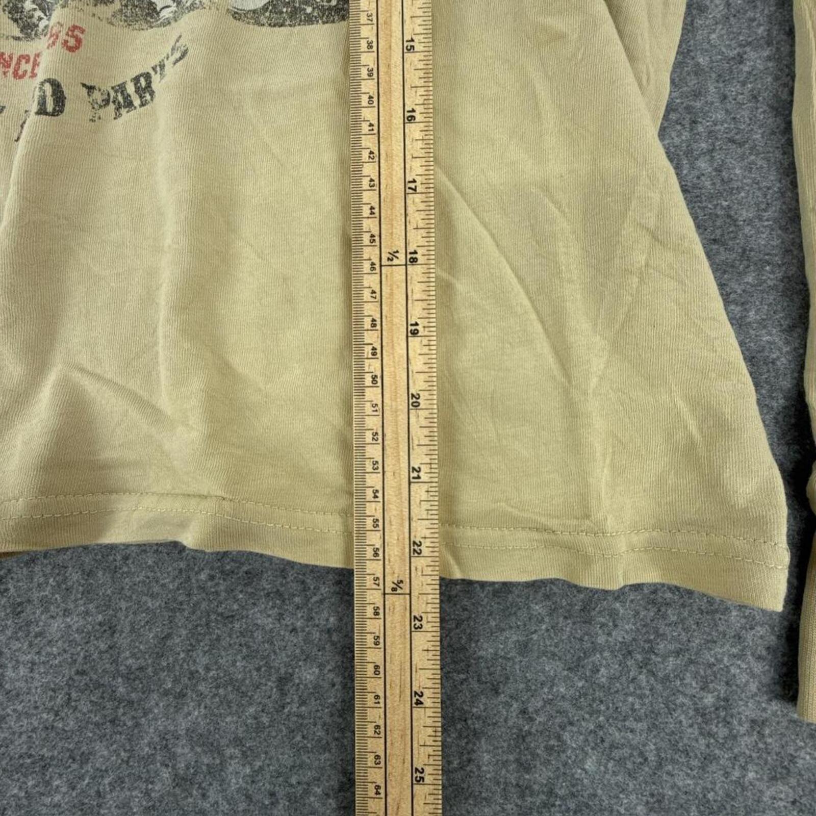 Cream long sleeve graphic tee with Hotrod design