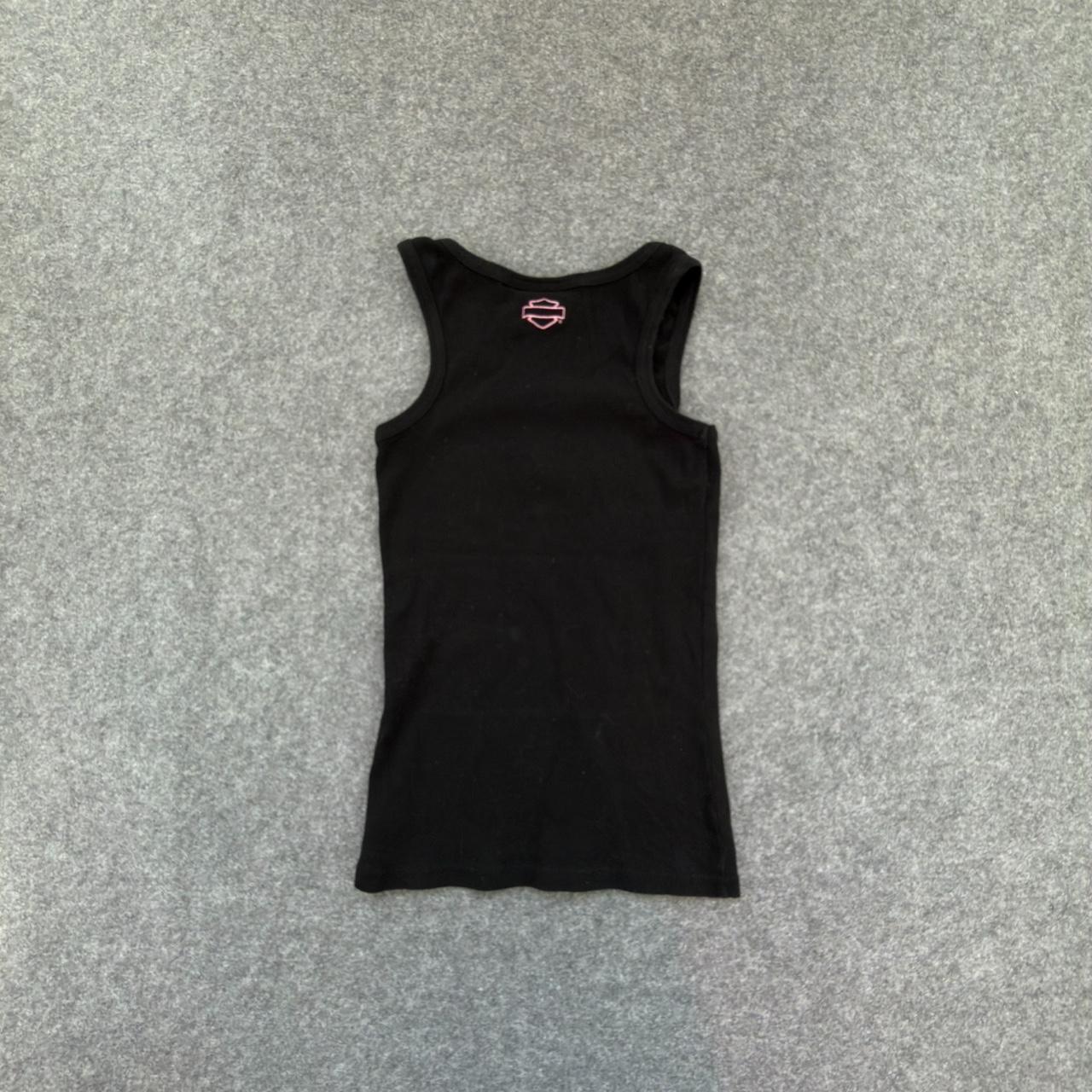 Harley Davidson Black Tank Top with Pink Lettering Women’s Size M