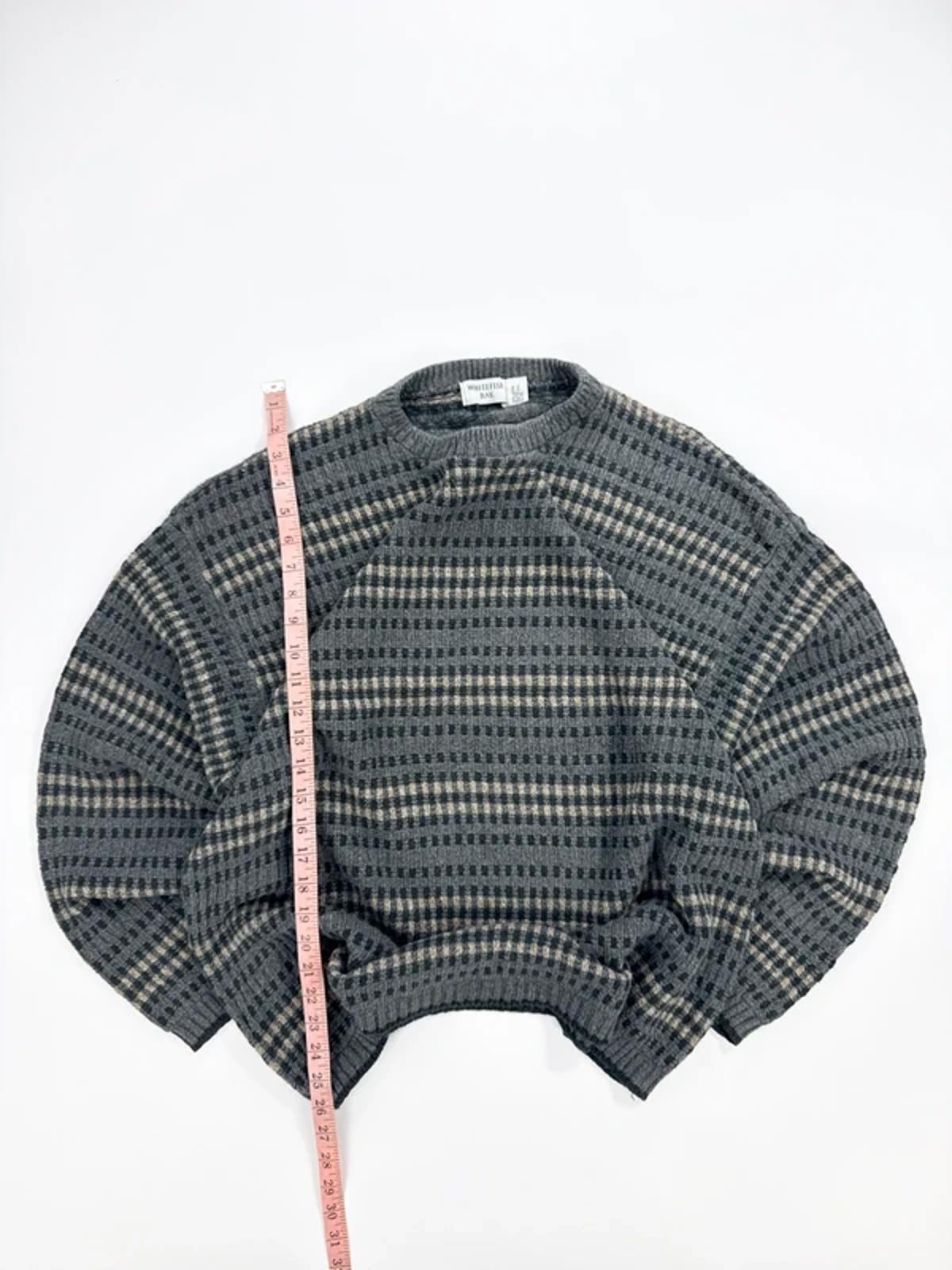 Whitefish Bay Vintage Knit Jumper Grey Check Pattern
