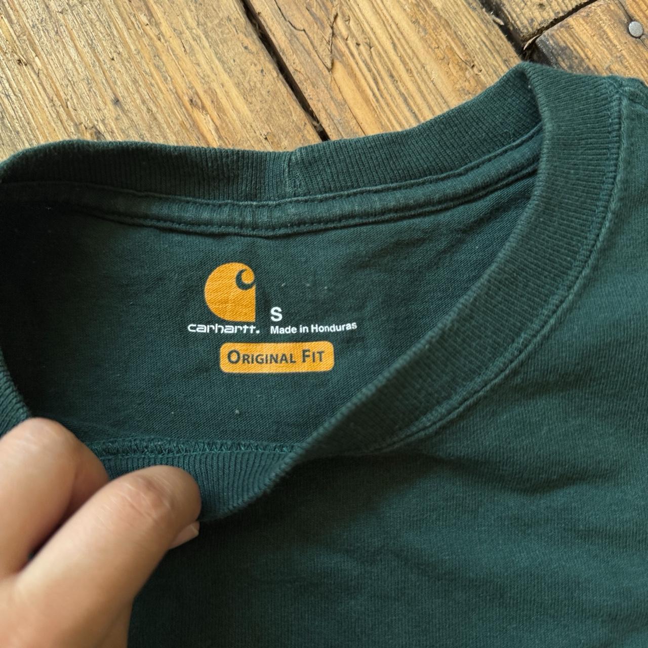 Carhartt Original Fit Dark Green Front Pocket Short-sleeved T-Shirt Size S