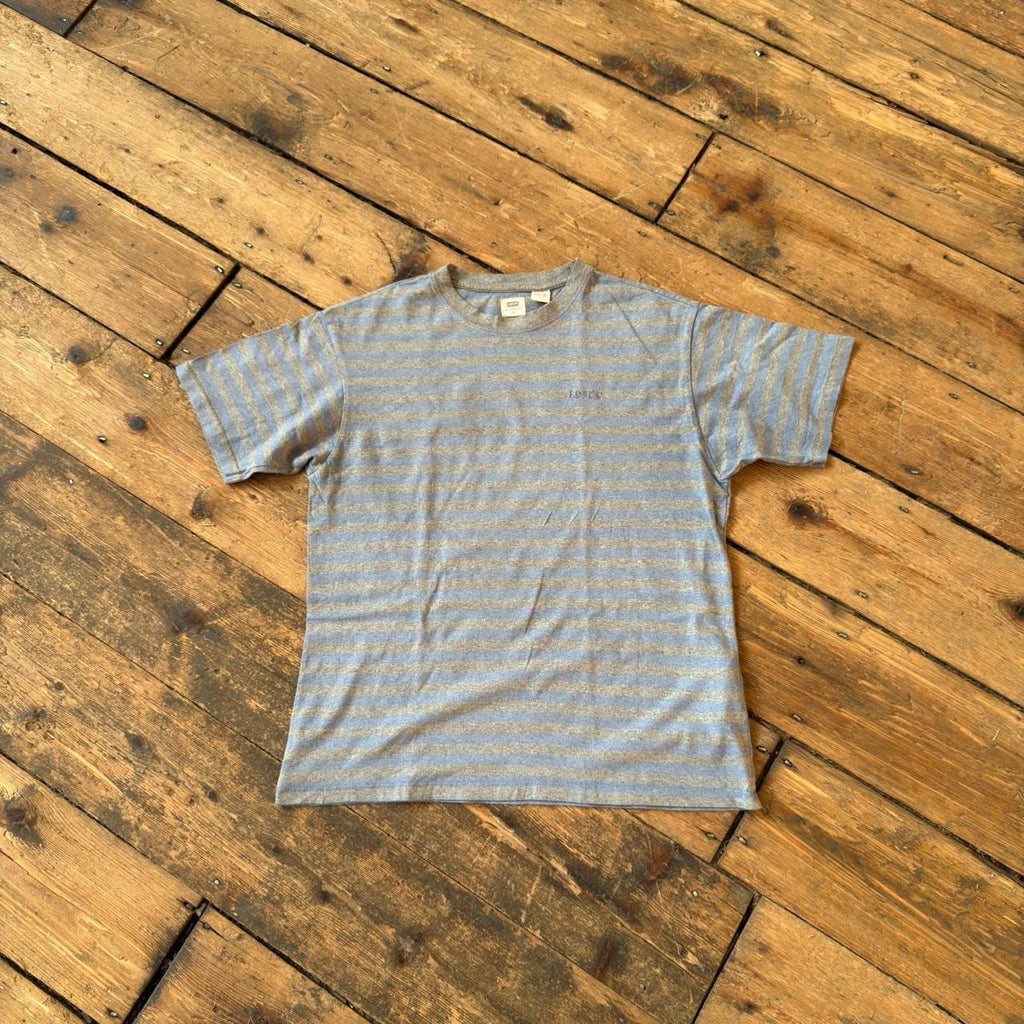 Levi's Vintage Blue and Gray Striped T-Shit Size S