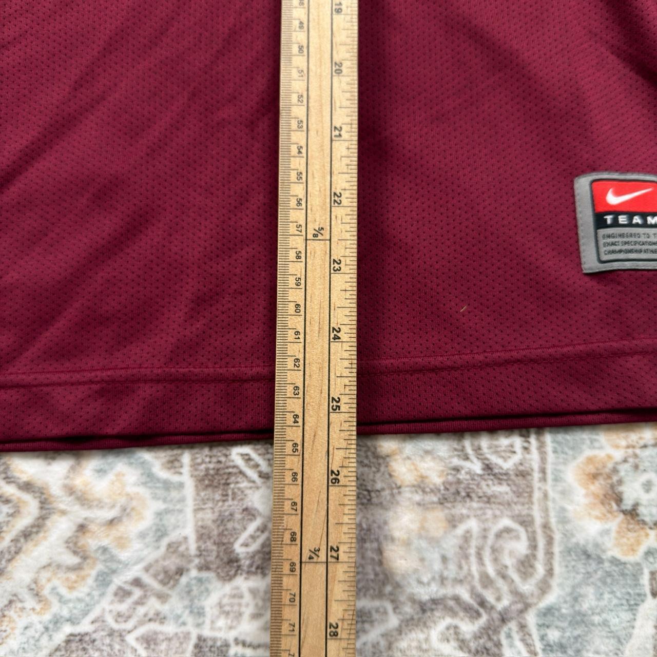 Nike Fit Dry Cropped Jersey in Burgundy Size XL
