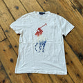 Polo Ralph Lauren Classic Fit T-Shirt with American Flag Coloured Logo Size S