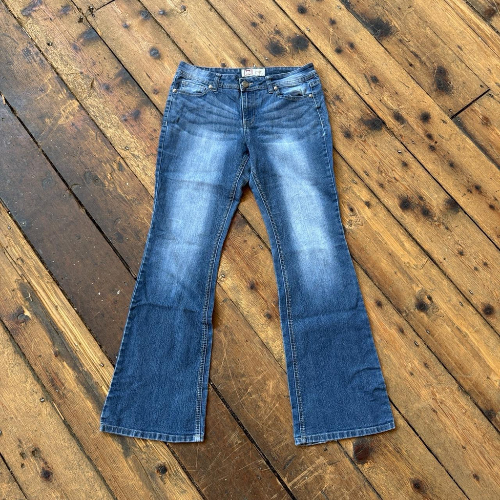 l.e.i. Sophia Hipster Flare Women’s Y2K Jeans Size 13