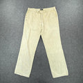 Cream corduroy straight leg trousers