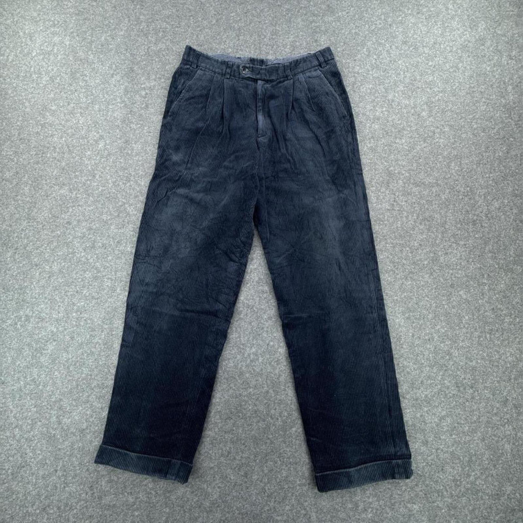 Denim blue corduroy trousers #corduroytrousers