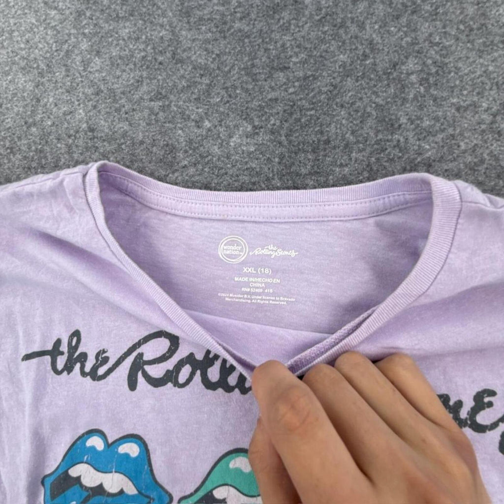 Lilac Rolling Stones cotton t-shirt