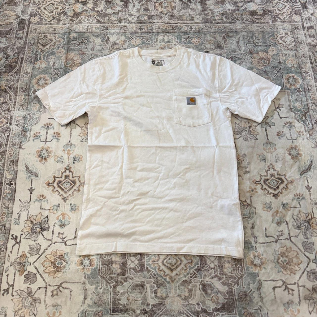 Carhartt Loose Fit White Pocket T-Shirt Size S