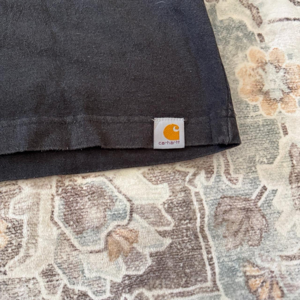 Carhartt Relaxed Fit T-Shirt in Black with Light Green Logo Size S