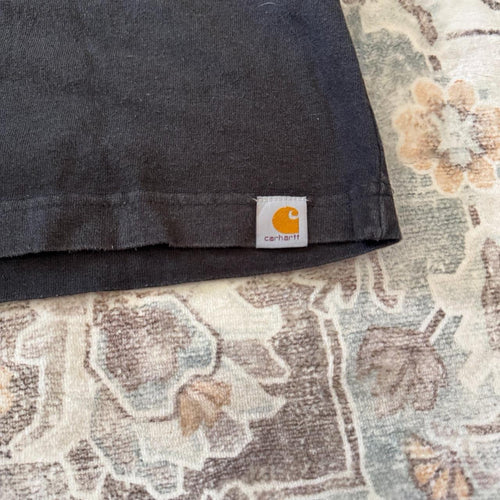 Carhartt Relaxed Fit T-Shirt in Black with Light Green Logo Size S
