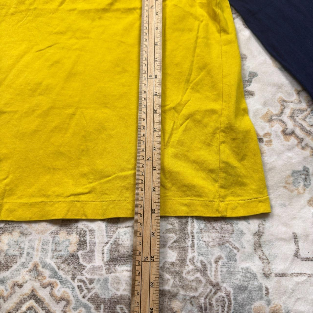 Polo Ralph Lauren Yellow and Navy “67” Long-sleeved Shirt Size L