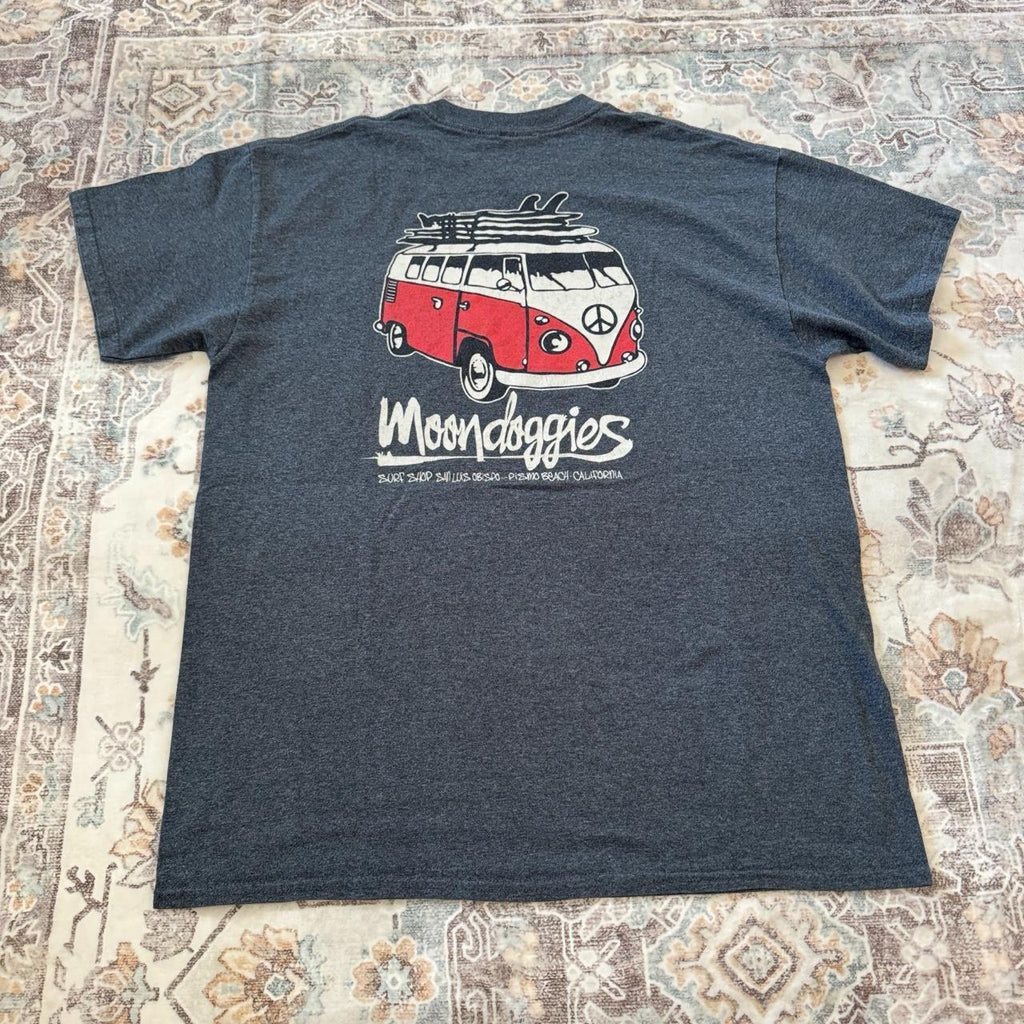 Moondoggies Surf Shop T-Shirt in Heather Gray Size L