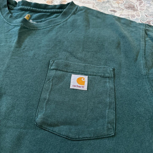 Carhartt Original Fit Green Pocket T-Shirt Size XL