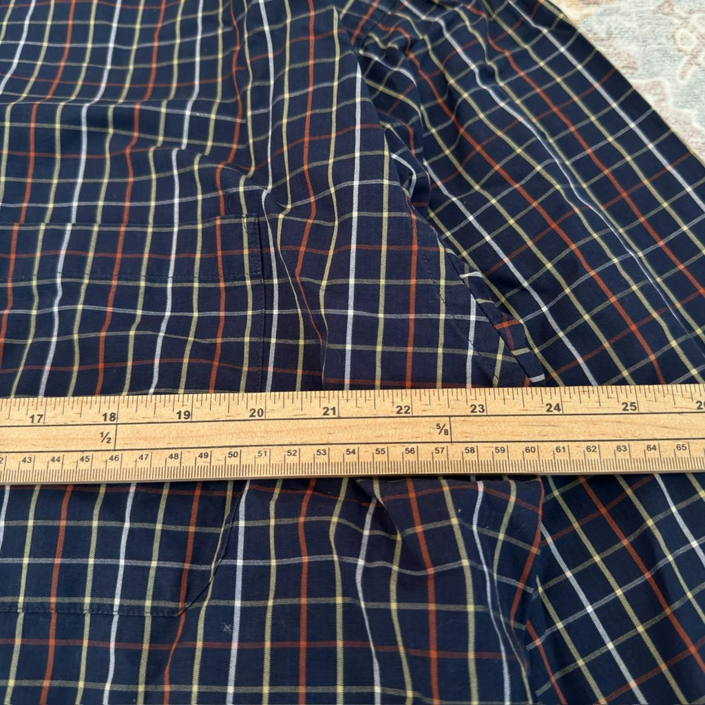 Pendleton Navy Blue Plaid Button-up Long-sleeved Shirt Size XL