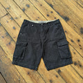 BC Clothing Black and Gray Striped Shorts W38