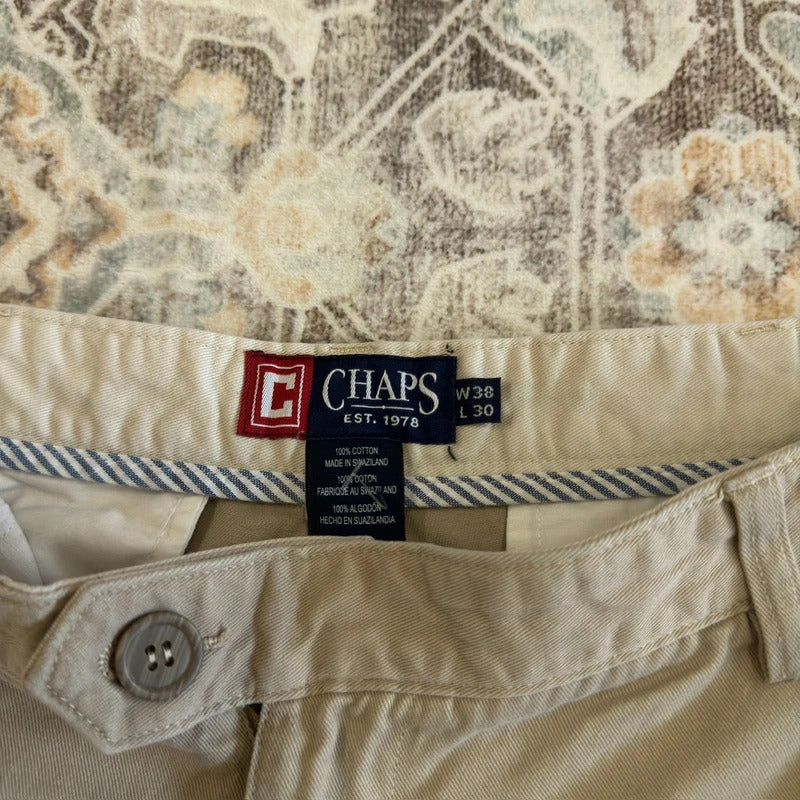 Chaps Khaki Chino Trousers W38 L30 (1464)