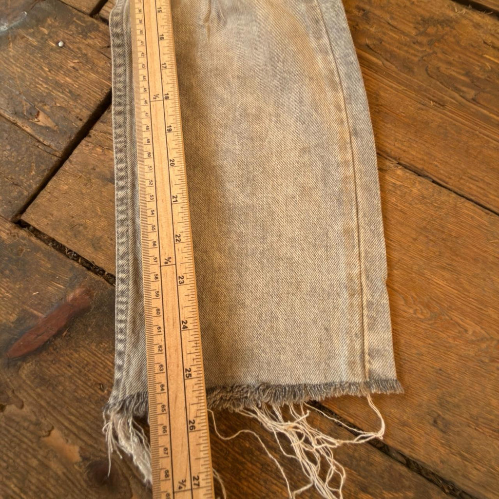 Levi's 512 Light Wash Distressed Jeans with Frayed Hem W34 L29