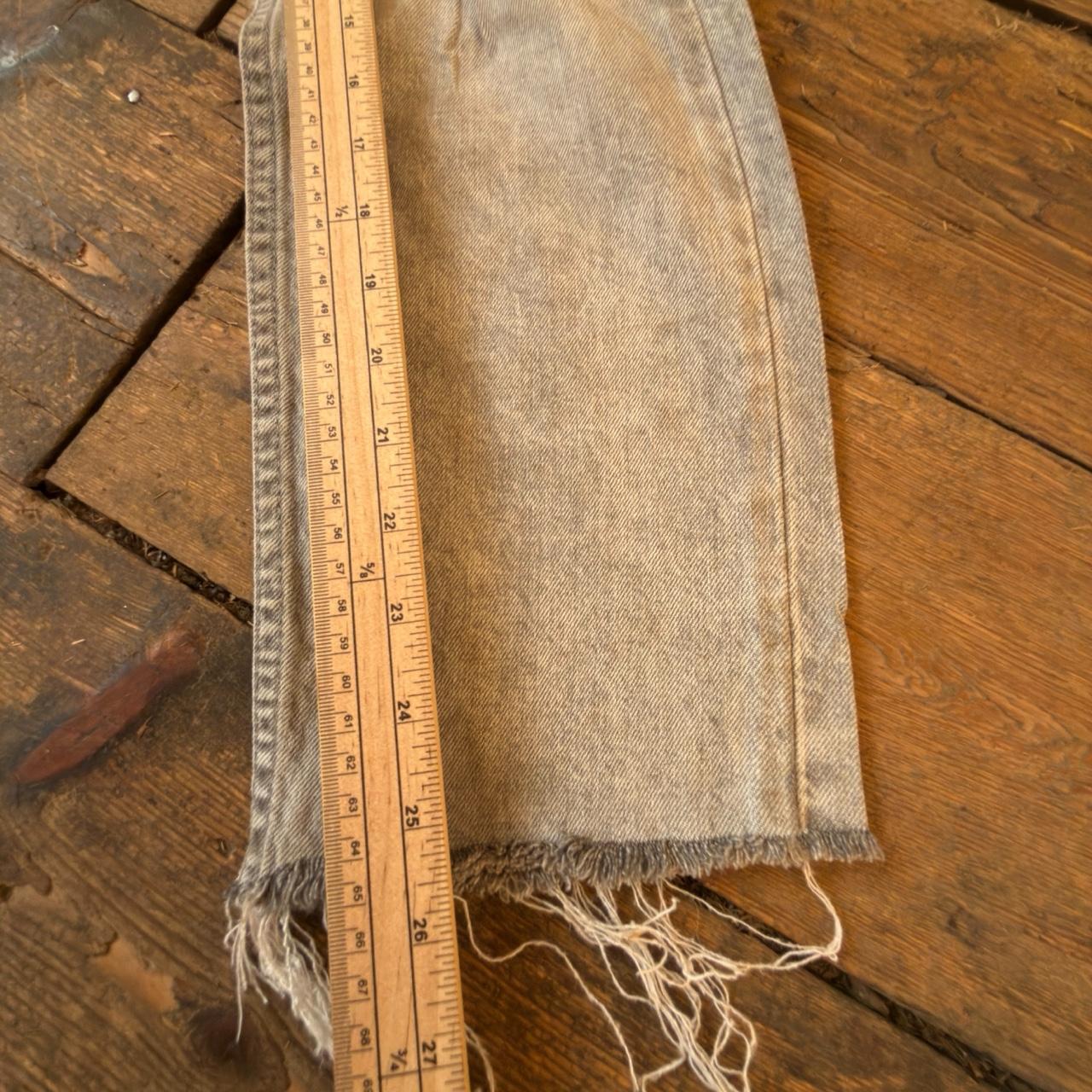 Levi's 512 Light Wash Distressed Jeans with Frayed Hem W34 L29
