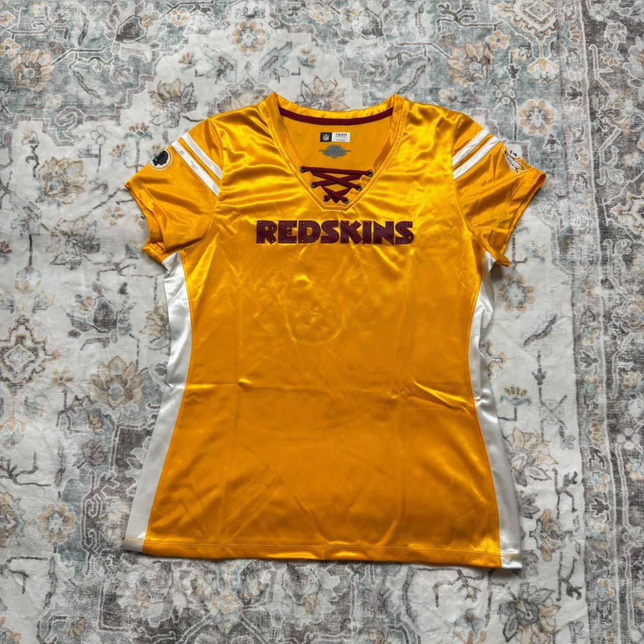 NFL Washington Redskins Jersey in Metallic Yellow Women’s Size L